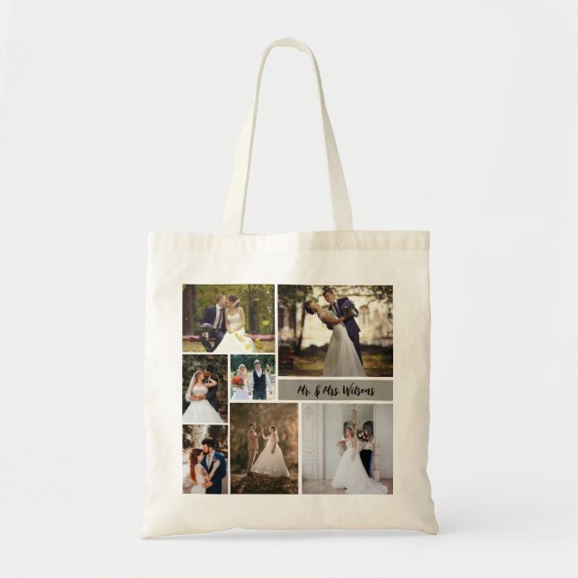 Bolso De Tela Crear su propia colección de Bodas de 7 fotografía (Frente)