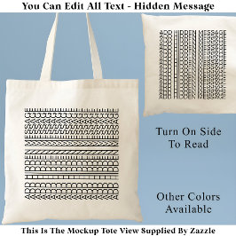 Bolso De Tela Crear su propia Novedad de mensaje oculto 148B