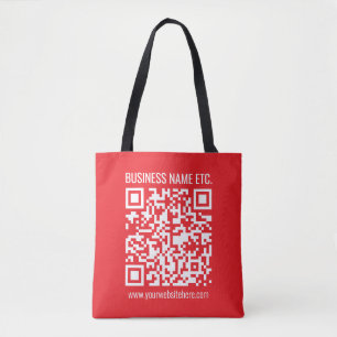 Bolso De Tela Crear su propio código QR instantáneamente   Rojo 
