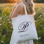 Bolso De Tela Crear su propio monograma personalizado<br><div class="desc">Personaliza este bolso de algodón con tu nombre o texto. Para una personalización más avanzada de este diseño,  haga clic en el botón "Personalizar" de arriba.</div>