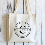 Bolso De Tela Crear su propio monograma personalizado<br><div class="desc">Personaliza este bolso de algodón con tu nombre o texto. Para una personalización más avanzada de este diseño,  haga clic en el botón "Personalizar" de arriba.</div>