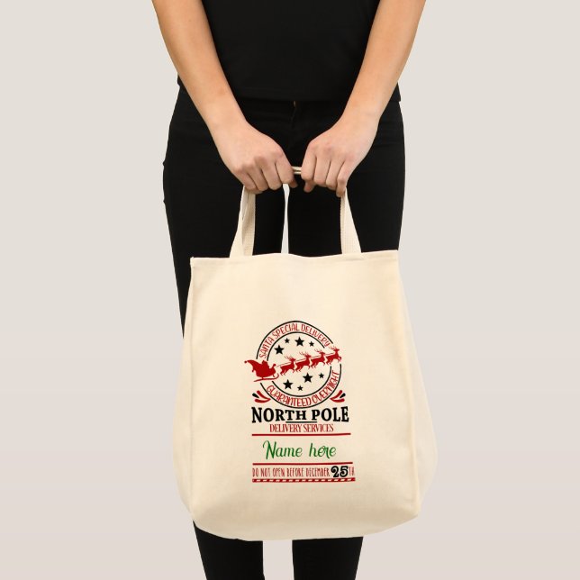 Bolso De Tela Crear su propio Navidad reutilizable Santa Sack (Anverso (producto))