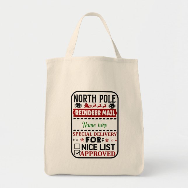 Bolso De Tela Crear su propio Navidad reutilizable Santa Sack (Frente)