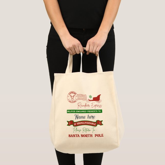 Bolso De Tela Crear su propio Navidad reutilizable Santa Sack (Anverso (producto))