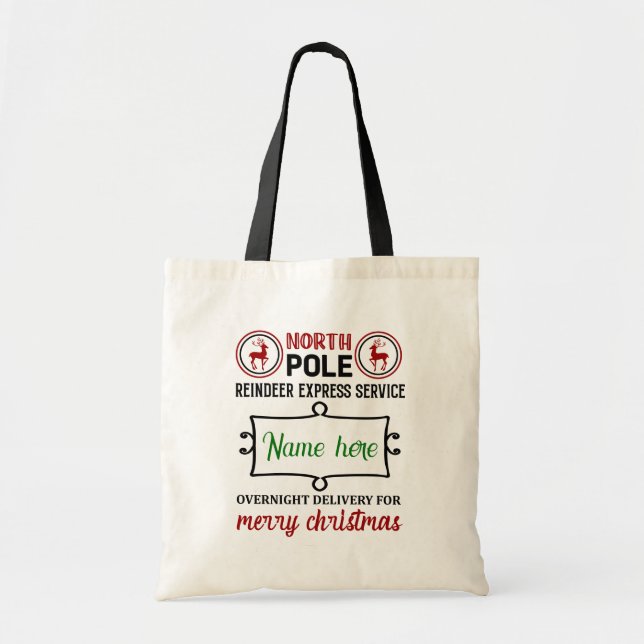 Bolso De Tela Crear su propio Navidad reutilizable Santa Sack (Frente)