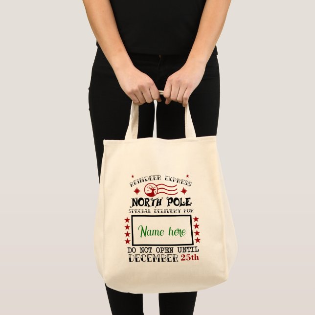 Bolso De Tela Crear su propio Navidad reutilizable Santa Sack (Anverso (producto))