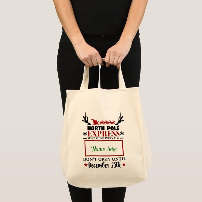 Bolso De Tela Crear su propio Navidad reutilizable Santa Sack (Anverso (producto))