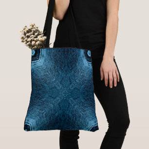 Bolso De Tela Crear su propio patrón Personalizado Blue Mirrored