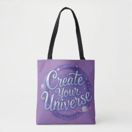 Bolso De Tela Crear tu universo - Arte de tipografía cósmica