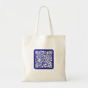 Bolso De Tela Crear un código QR escaneado Azul oscuro editabl