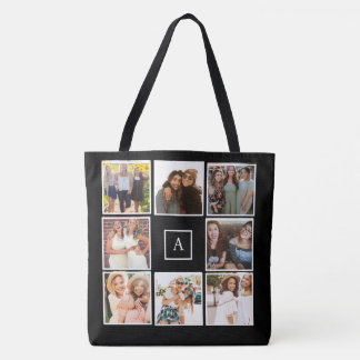 Bolso De Tela Create your own 8 Photo Collage Monochrome