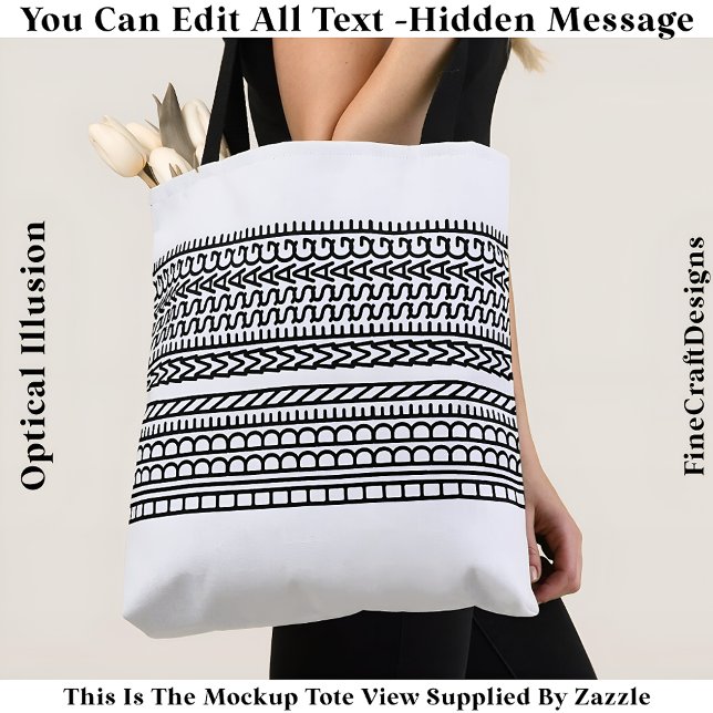 Bolso De Tela Create Your Own Custom Short Hidden Message 104B (Subido por el creador)