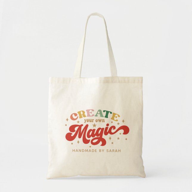 Bolso De Tela Create Your Own Magic Grl Pwr Girl Power (Frente)