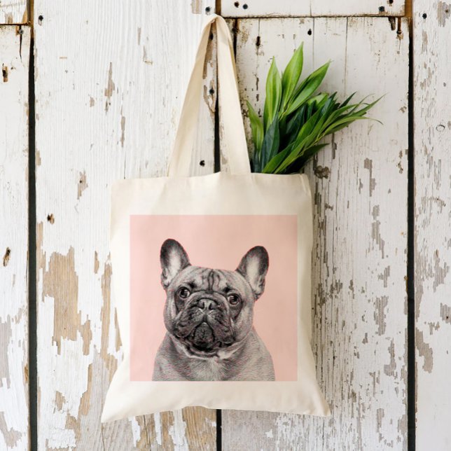 Bolso De Tela Create Your Own Pet Portrait | Black and White  (Subido por el creador)