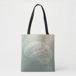 Bolso De Tela Creatividad Botánica del Cerebro