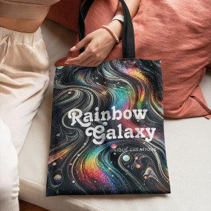 Bolso De Tela Creativo galáctico Holográfico Purpurina Arcoiris 
