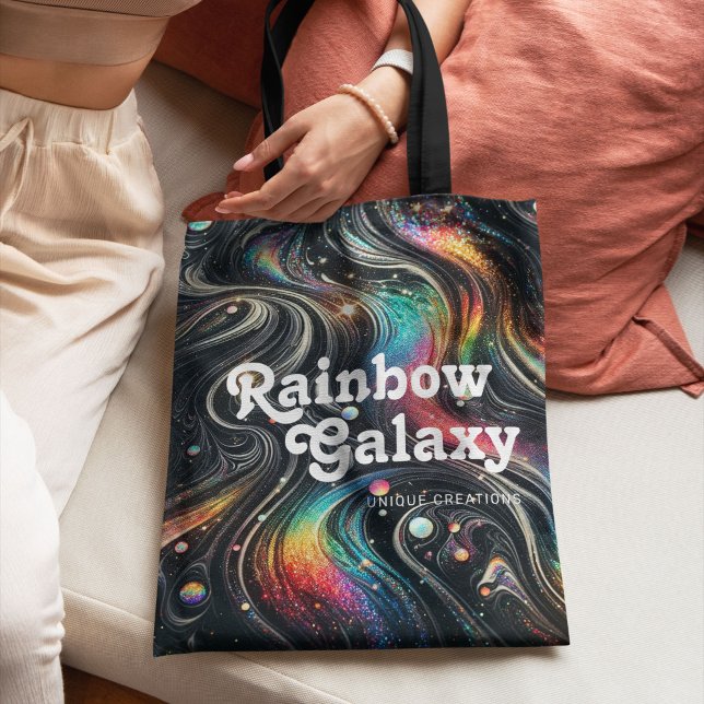 Bolso De Tela Creativo galáctico Holográfico Purpurina Arcoiris  (Subido por el creador)