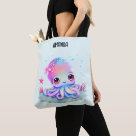 Bolso De Tela Creatura marina de Octopus Cute