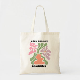 Bolso De Tela Crece pensamientos positivos, flor