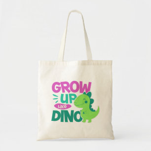 Bolso De Tela Crecer como ilustración de dinosaurio lindo