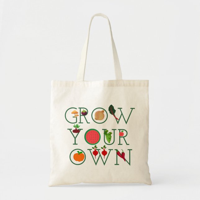 Bolso De Tela Crecer el suyo propio (Frente)