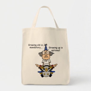 Bolso De Tela Crecer es humor opcional
