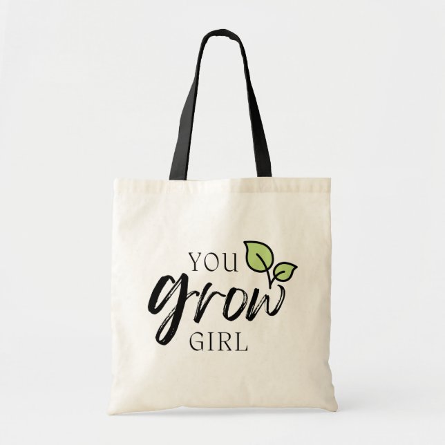 Bolso De Tela Creces la planta Chica Lover (Frente)