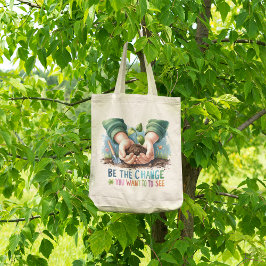 Bolso De Tela Crecimiento cultivado - Inspirador ecológico