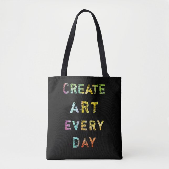 Bolso De Tela Cree el arte cada día (Anverso)