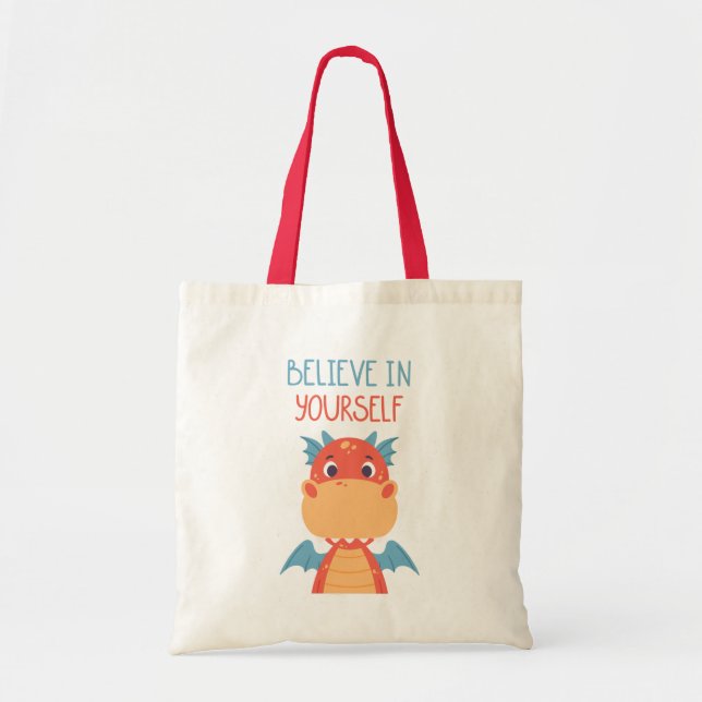 Bolso De Tela Cree En Tu Propio Dragón (Frente)