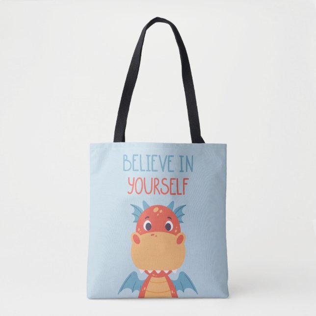 Bolso De Tela Cree En Tu Propio Dragón (Anverso)