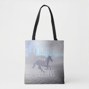Bolso De Tela Cree en Unicornios Arte Caprichoso