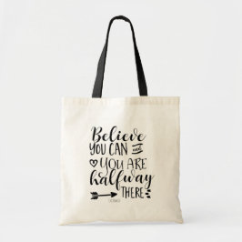 Bolso De Tela CREE QUE PUEDES & ESTÁS A MEDIAS Custom