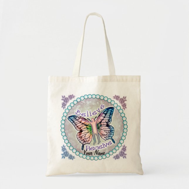 Bolso De Tela Cree Recibe  (Frente)