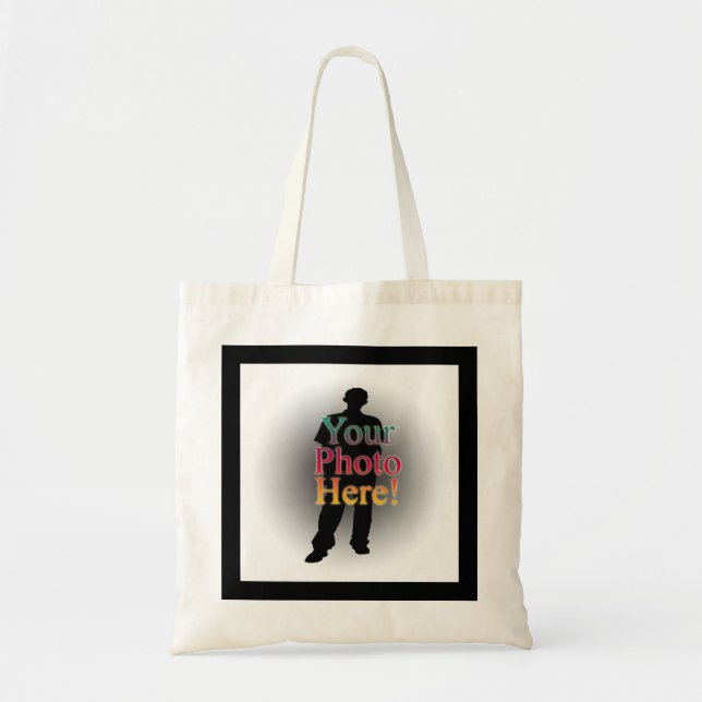 Bolso De Tela Cree su propia foto personalizada personalizado (Frente)