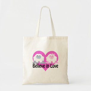 Bolso De Tela ¡Creed en el amor! Cute Yetis