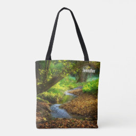 Bolso De Tela Creek forestal Hermoso paisaje natural Foto