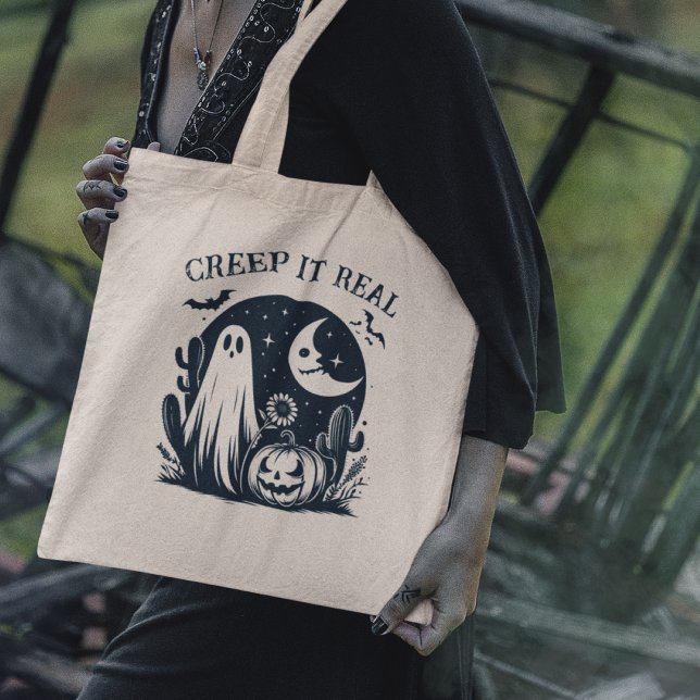 Bolso De Tela Creep It Real Halloween Ghost (Subido por el creador)