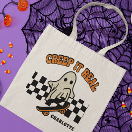 Bolso De Tela Creep It Real Halloween Skateboarding Nombre De Fa