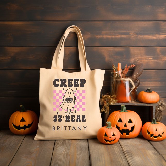 Bolso De Tela Creep it Real Retro Groovy Halloween (Subido por el creador)