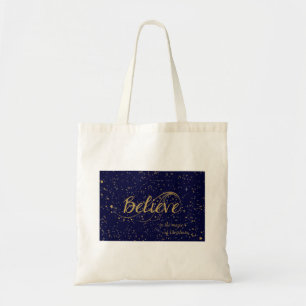 Bolso De Tela Creer en la magia de los Navidades