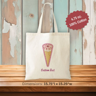 Bolso De Tela Crema de hielo de azúcar cone