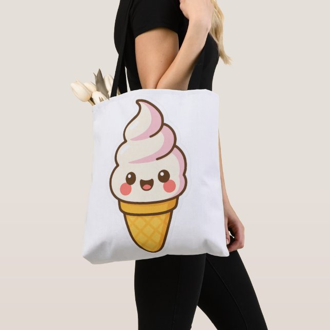 Bolso De Tela Crema de hielo de Kawaii dulce (Detalle)