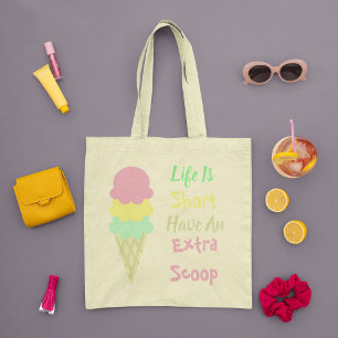 Bolso De Tela Crema de hielo extra Scoop
