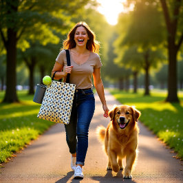 Bolso De Tela Crema elegante de garras mascota de perro