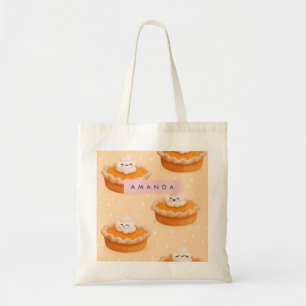 Bolso De Tela Crema personalizada de surco de calabaza para otoñ