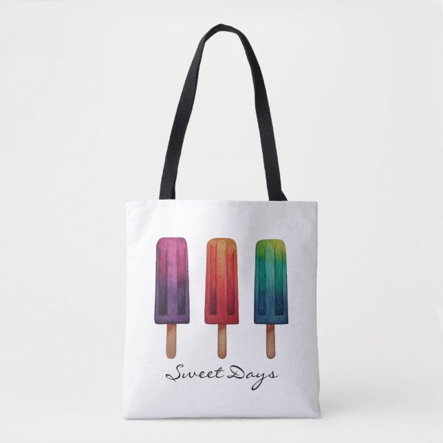 Bolso De Tela Cremas de hielo acuáticas cúrcules popsicas (Anverso)