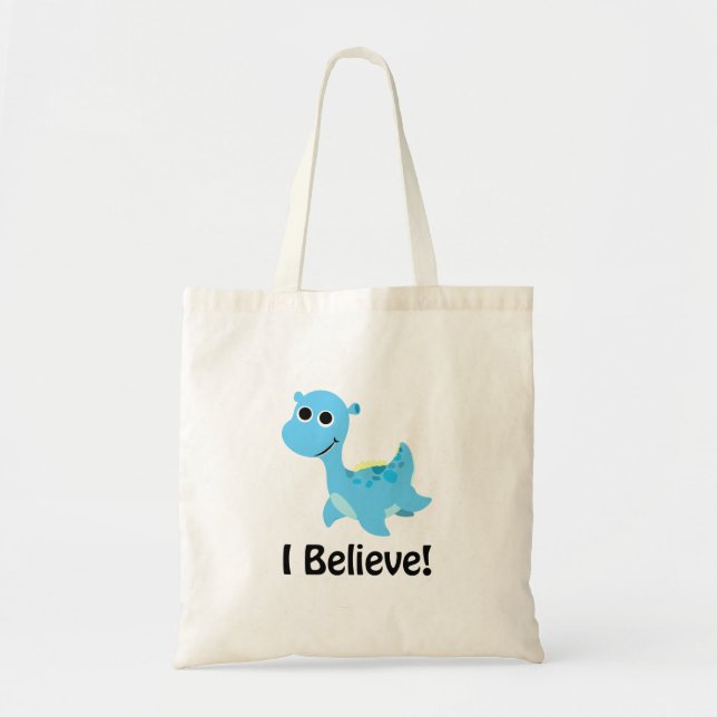 Bolso De Tela ¡Creo! Cute Blue Nessie (Frente)