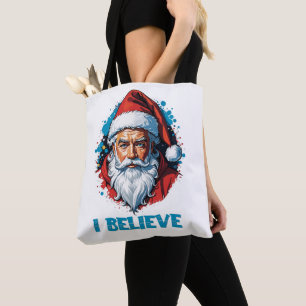 Bolso De Tela Creo en el diseño del graffiti de Santa Claus