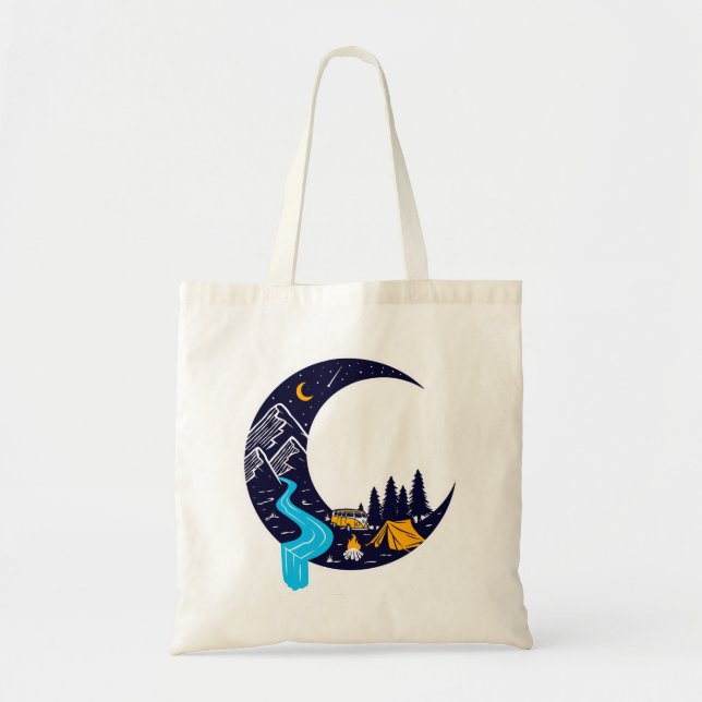 Bolso De Tela Crescent Moon Adventure Camping (Frente)